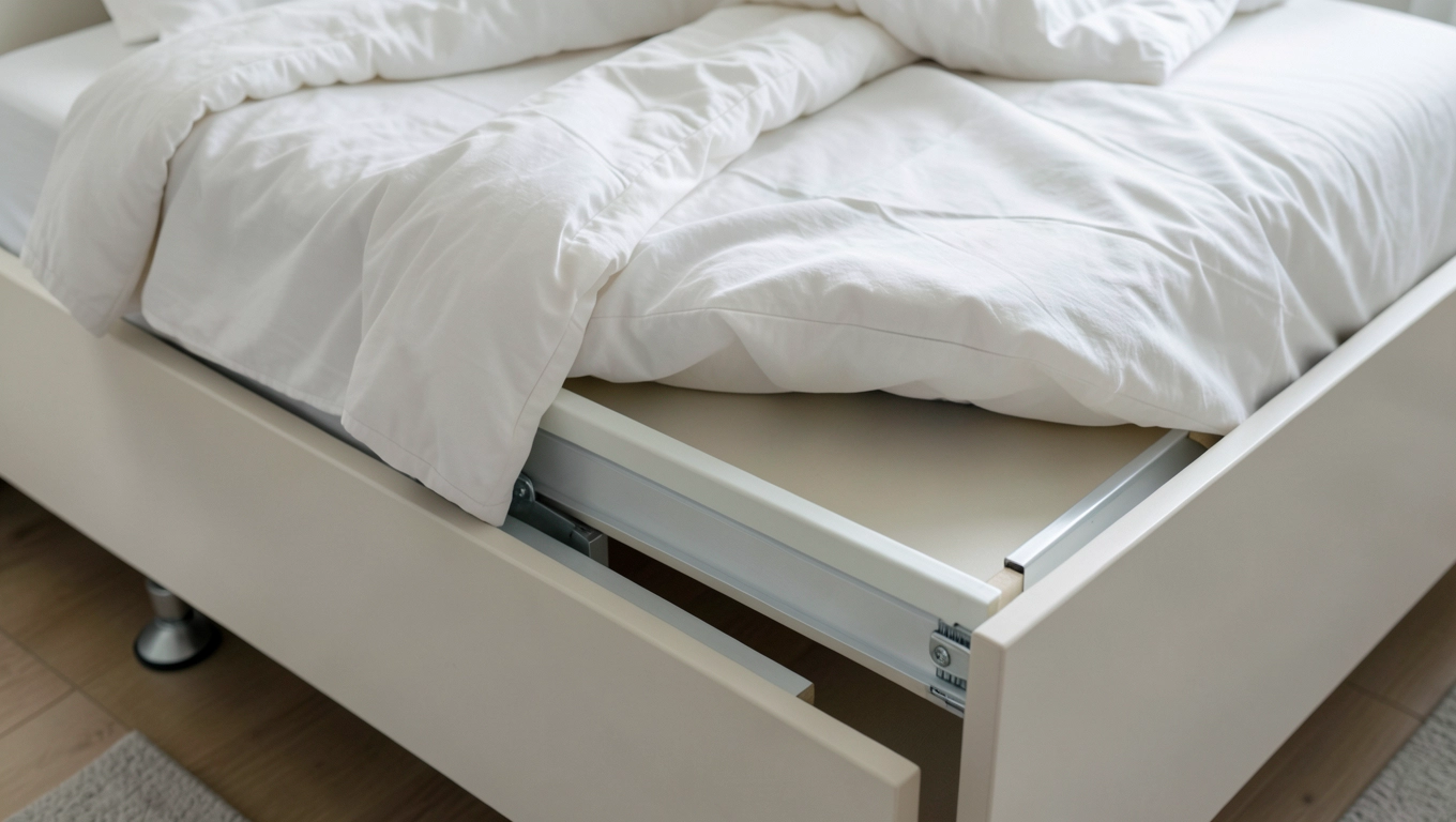 Wysuwanie deski obrotowej na prowadnicach