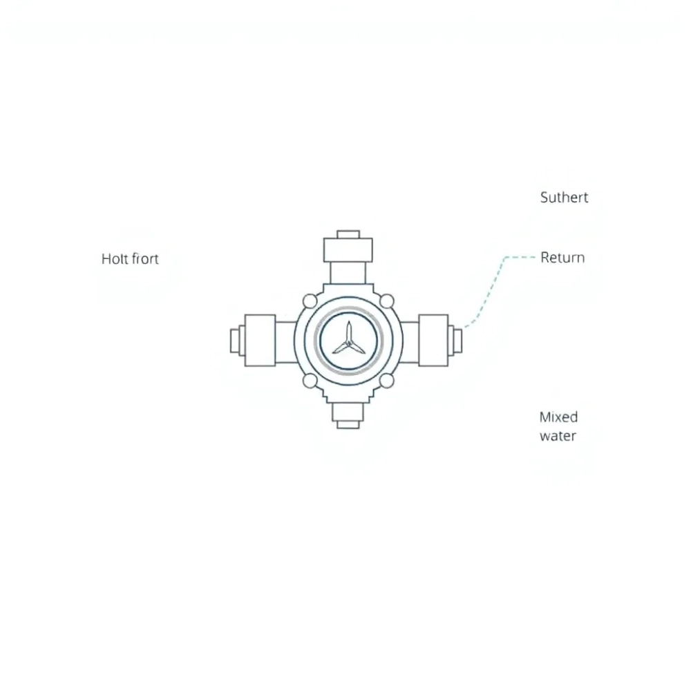 Zawór trójdrożny do podłogówki schemat