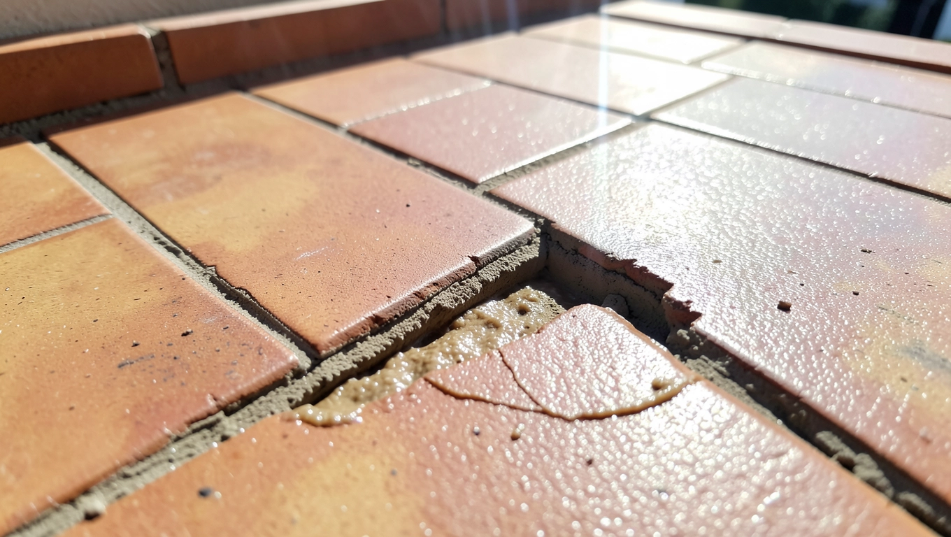 Ryzyko klejenia płytek powyżej +25°C na balkonie