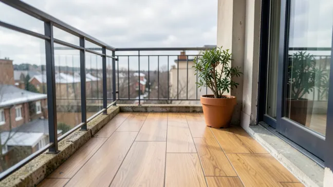 płytki drewnopodobne na balkon