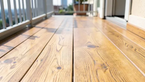 płytki na balkon drewnopodobne
